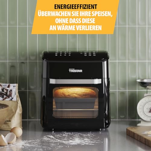 Tristar Mini Backofen & Heißluftfritteuse, 2-in-1-Airfryer, BPA-frei, 12 L, 12 Programme, Sichtfenster, 1800 W, FR-9065 – Bild 4