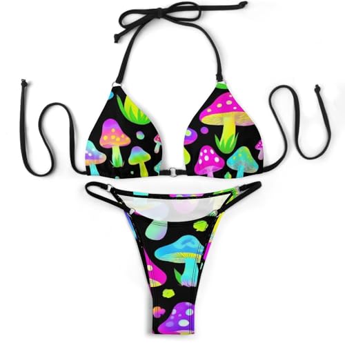 Women's Two Piece Bathing Suit Halter Triangle Bikini Sets Summer Swimsuit3