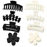 Large Hair Clips for Women, 4.33inch Claw Clips for Thin Thick Curly Hair 90's Strong Hold, 4 style