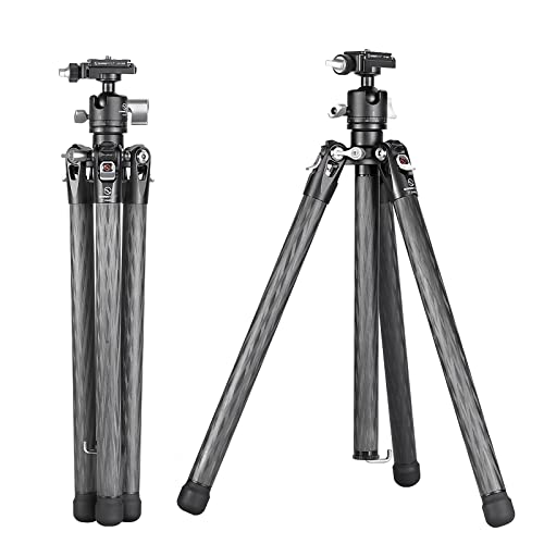 TT2340CE 4-Sections Carbon Fiber Travel Tripod for Ipad