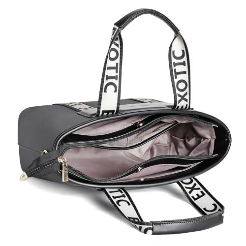 Image of EXOTIC Women's Canvas Handbag with Detachable Sling Strap | Stylish Tote for Work & Everyday Use
