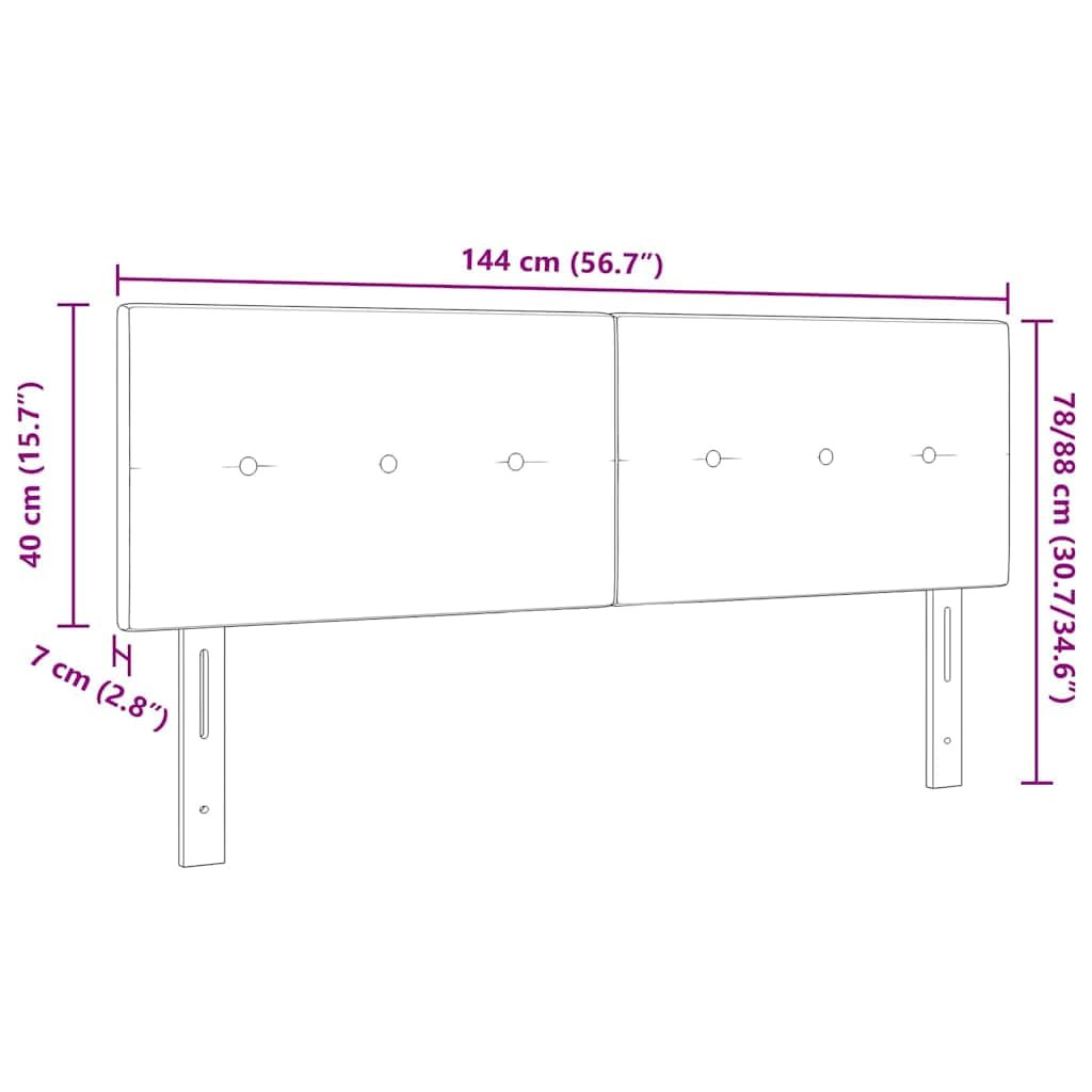 vidaXL Cabecero LED con Tiras LED con cabecera Taupé 144 cm Tela, Innovación en Dormitorio, cabecera Moderna, decoración versátil, luz Ambiental, Refugio para Descansar, Elegancia Artesanal