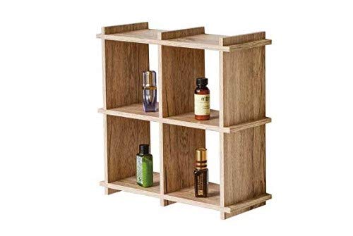  Gicos Scaffale bacheca libreria Porta Oggetti in Legno Colore Rovere 4 Ripiani 35 * 13 * 35 cm DOU-782503