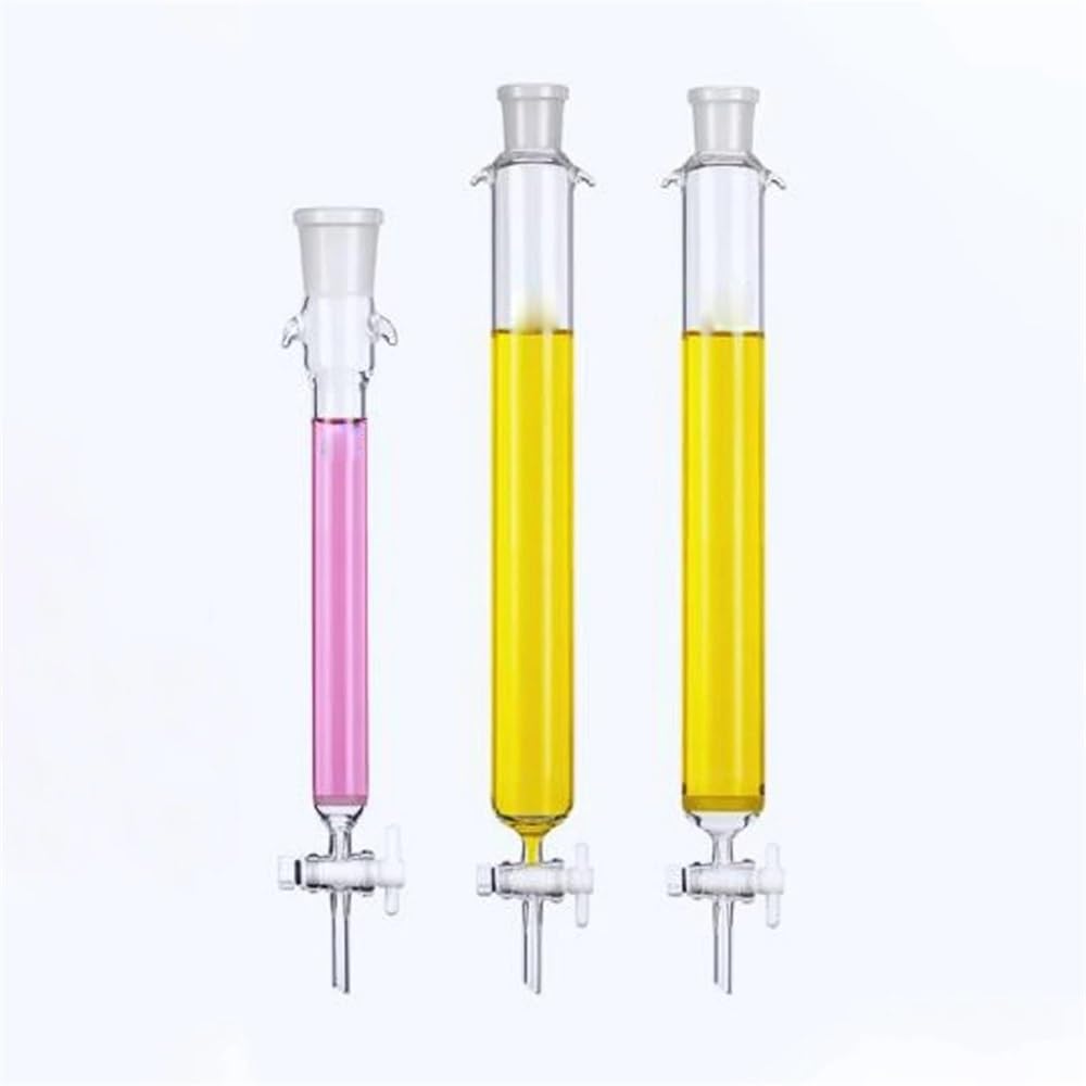 Sprzęt do przyrządów laboratoryjnych 1 szt. Kaliber 24 # kolumna z tłokiem PTFE laboratoryjna kolumna filtracyjna z kolumną rdzenia piaskowego (20 x 300 mm)