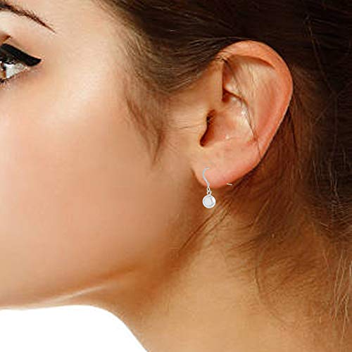 Ritastephens Sterling Silver Shiny Ball Dangle Drop Hook Clasp Earrings 8mm, 10mm3