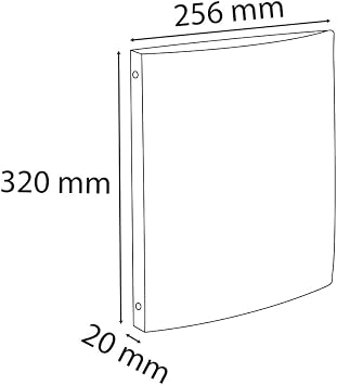 Exacompta - ref. 51151SE - 1 Rigid PP binder - 4 round rings, diameter 15 mm - Spine 20 mm - External dimensions: 32 x 25.6 cm - A4 file format - Colour: black
