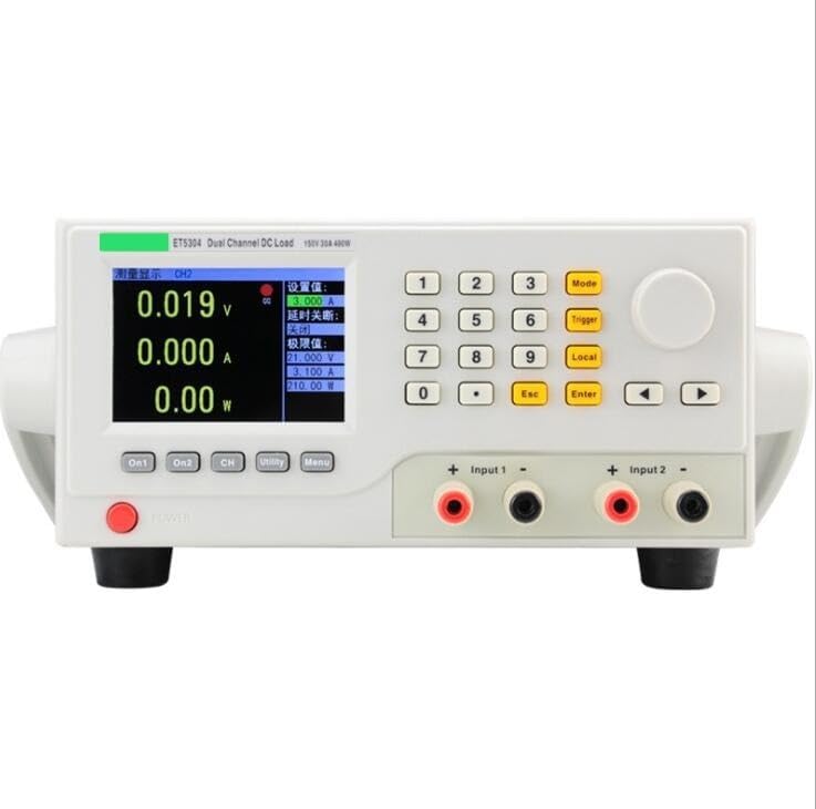 Battery Tester, ET5304 Dual-Channel DC Programmable Electronic Load Tester Battery Tester 30A/200W Linear Power Supply