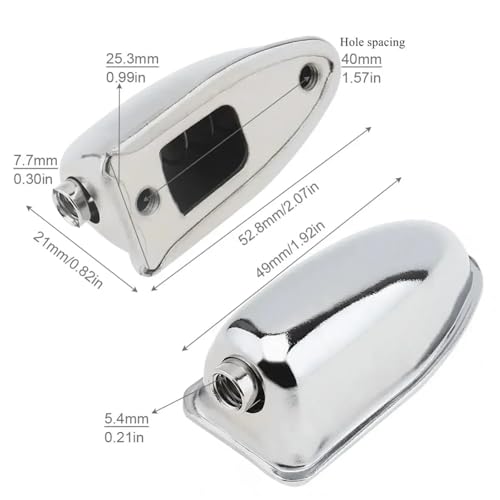Bass Drum Claw Hook 40mm/1.57in Snare Drum Lug Claw Hook Bass Drums Replacement con tornillos de montaje miniatura 2