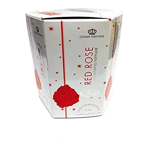 Business Square Packung 6 Moschus Parfüm Al Rehab Red Rose 6ml 100% Öl Cover