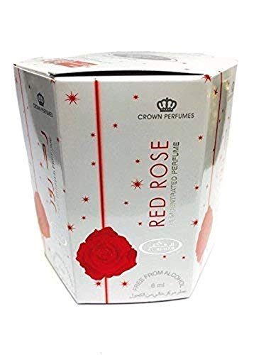 Business Square Pack de 6 Musc Perfume Al Rehab Red Rose 6ml 100% Aceite