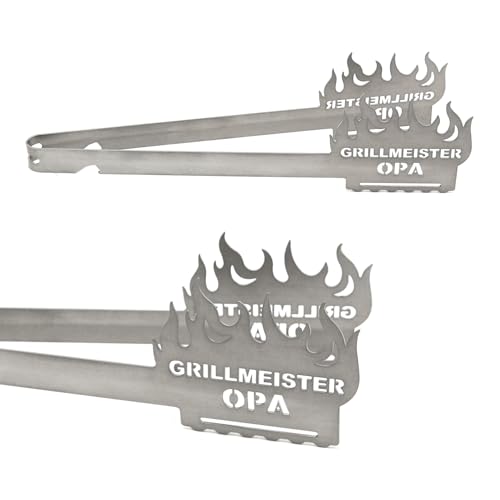 Grillzange Motiv Grillmeister Opa, spülmaschinengeeignet, Geschenkidee, Männergeschenk, Geschenk für Opa, Großvater Grillzange Motiv Grillmeister Opa, spülmaschinengeeignet, Geschenkidee, Männergeschenk, Geschenk für Opa, Großvater