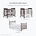 Dream On Me Violet 4-in-1 Convertible Mini Baby Crib & Changer & Storage in Espresso, Pinewood, GreenGuard Gold & JPMA, 1” Mattress Pad, 3 Mattress Heights, Converts to Mini Day & Twin-Size Bed