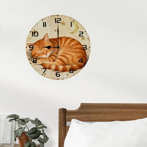 Reloj de pared rústico vintage madera oso y ciervo 10 in miniatura 4