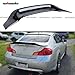 WheelX Rear Trunk Spoiler Compatible with 2007-2015 Infiniti G35 G25 G37 Q40 Sedan, R Style Duckbill Fits for 07-15 4-Door, High Kick Splitter Wing Lip (Glossy Black)