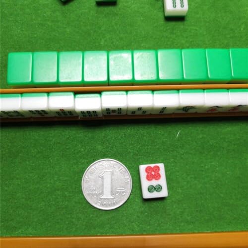 Jeu de mahjong chinois complet peu encombrant avec tuiles durables et mini plateau compact - 7