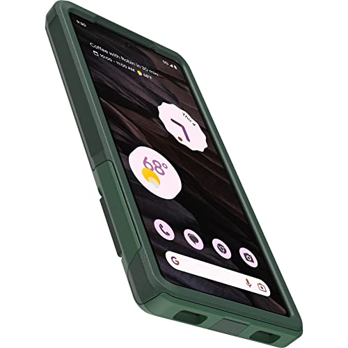 Image of OtterBox Google Pixel 7A Commuter Series Case - TREES COMPANY (Green), slim & tough, pocket-friendly, with port protection | Thin & Protective iPhone Case, Dual-Layer, Impact Absorbing Phone Case for Google Pixel