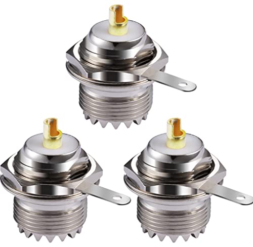 3PCS SO239 Conectores UHF Hembra para Panel Coaxial miniatura 1