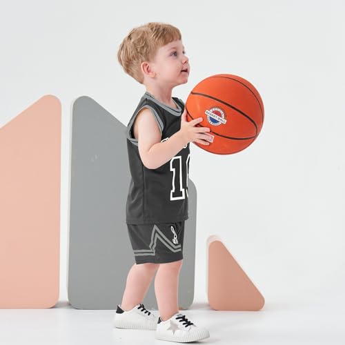 Image of Volunboy Kids Sports Shorts Sets Boys Jerseys Tracksuit 2 Piece Basketball Performance Tank Top and Mesh Shorts Set