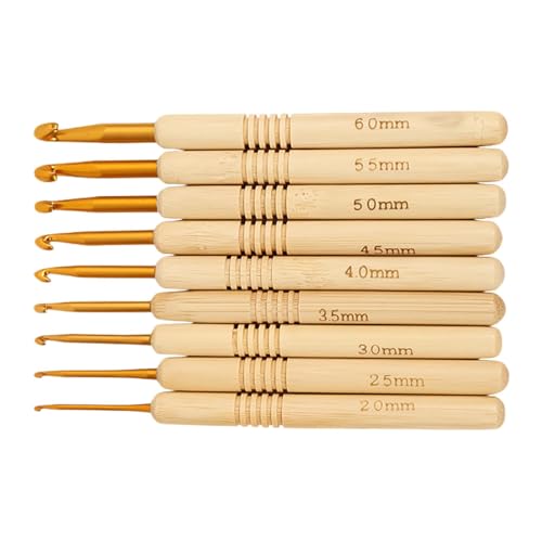 Agujas De Ganchillo - Agujas De Ganchillo | Agujas De Ganchillo Ergonómicas Para Hilo De Tejer | Kit De Gancho De Ganchillo Para Principiantes | Kit De Agujas De Punto Para Hilo Trenzado Para