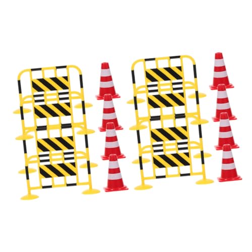 PRETYZOOM 1Set Mini Traffic Road Blocks Barricades for Educational Miniature Traffic Sign for Imaginative Play Traffic Knowledge Learning