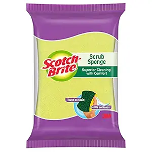 Scotch-Brite Scrub Sponge Ideal for dishwash liquid ( 10cm X 6cm)