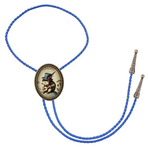 Image of Jeilwiy Bolo Tie for Men Western Cowboy Gothic Bolo Tie Necklace Halloween | Glow in Dark Bolo Tie for Men Women, 3D Halloween Bolo Tie, Gothic Western Ties, String Ties for Men Rodeo Leather Necktie