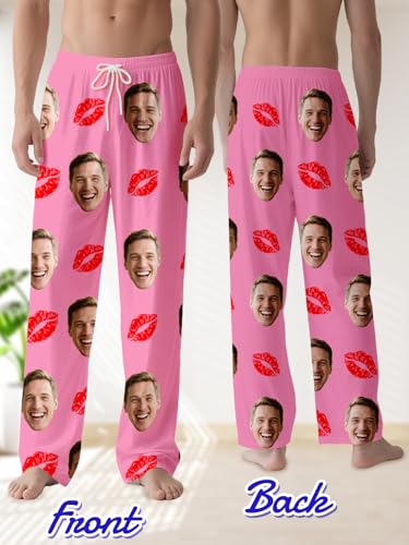 Personalized Custom Pajama Pants with Photo Dog, Funny Lounge Pants with Pockets for Unisex, Customized Gift for Lover, Dad4