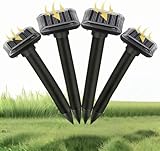 Ultraschall Solar Maulwurfvertreiber 4er-Pack, für Vertreiben Wühlmäuse,IP66...