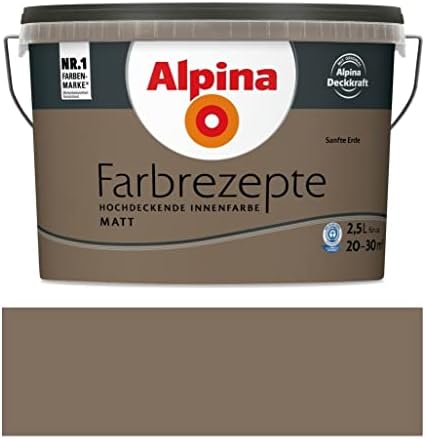 Alpina Farbrezepte Innenfarbe – Sanfte Erde matt – Wandfarben für...
