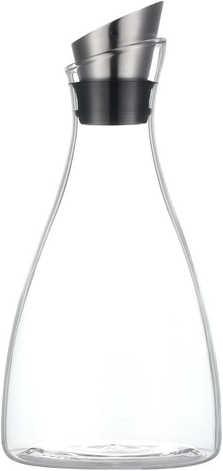 50 Ounces Borosilicate Glass Carafe with Lid, Glass Pitcher for Hot/Cold Water, Ice Tea and Lemonade Beverage