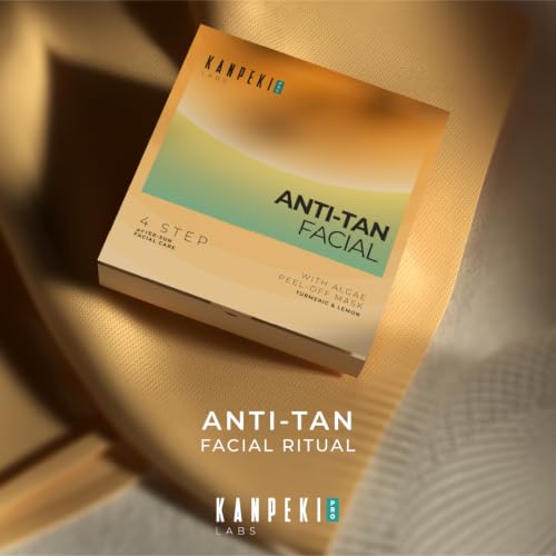 Image of Kanpeki Anti-Tan Facial Kit - 4-Step Skincare Ritual for Tan Removal, Skin Brightening, Hydration, Soothing Sun-Stressed Skin & Boosting Natural Glow | Aloe Vera, Lemon, Turmeric Infused - 48g