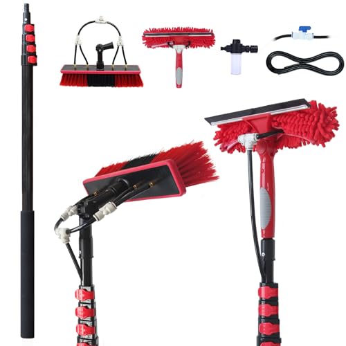 CNHOPOLE 20ft Water Fed Pole Brush with Squeegee...