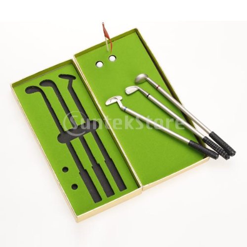 Meadawgs® Creative Golfers Replica Aluminum Alloy Ballpoint Pens Golf Club Pen Set Ballpoint Pens (3-Piece)