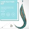 Hair Feathers Extensions Kit, Long Real Rooster Fe... #2