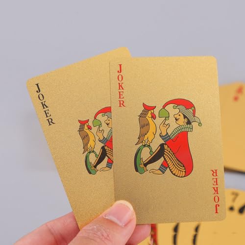 DECHOUS Glänzende Pokerkarten aus Robustem Kunststoff Farbenfrohes Design Spielset für Zuhause Bar und Freizeit – Bild 3