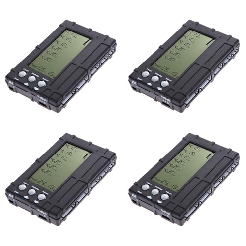 Cwmiibili 4X 3 in 1 LCD RC Battery Discharger Balancer Meter Tester for 2-6S Lipo Li-Fe Battery Voltage Meter