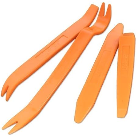 KLTECH 4Pcs Auto Door Clip Panel Trim Removal Tool Kits for Car Dash Radio Audio Installer Pry Tool