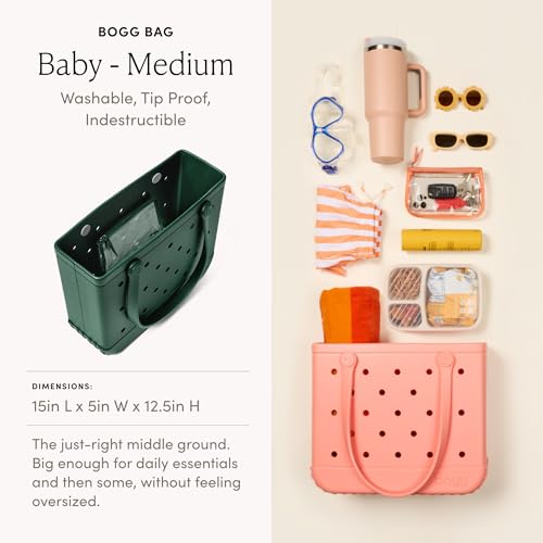 Image of BOGG BAG - Medium Tote - On the Hunter for a Green - 15in L x 5in W x 12.5in H - Beach, Pool, Boat, Work, Sports - All Purpose EVA - Lightweight, Washable, Durable