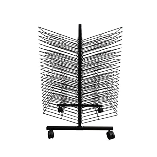 50-Layer Art Drying Rack, Painting Drying Racks,Wire Mesh Art Class Drying Easel, Easy To Move/With Pulleys, Space Saving Studio Easel/Desk Shelf #TOP2