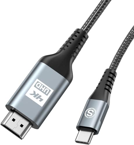 HDMI Type-C ϊP[u 3M, 4K USB-C HDMIP[u Thunderbolt3Ή iC҂ fo gщʂerɉf ^CvC HDMI ϊ iPhone15/iPhone16 Pro Max,MacBook/i