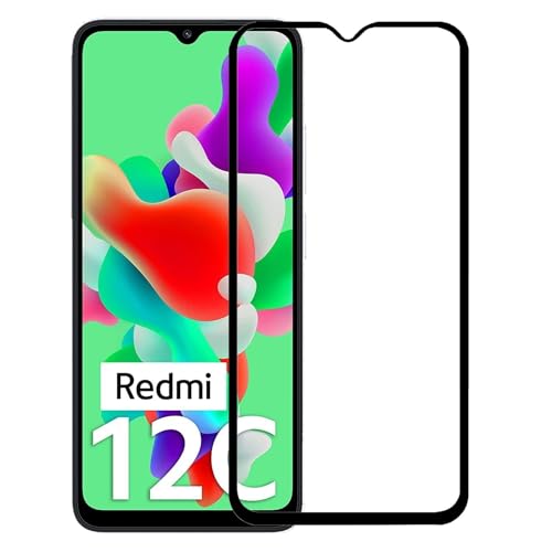 Image of DD SON Premium HD+ Tempered Glass Screen Protector Guard Compatible For Xiaomi Redmi 12C / 10 / 10C / 10 power /Poco C40 / Poco C55 /Redmi A3X, A3 /Poco M6 Pro| Edge to Edge Coverage With Easy installation kit for Smartphone