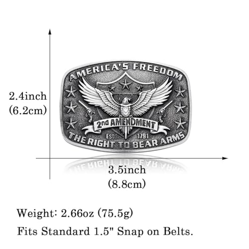 Masop Vogu MASOP Western Belt Buckle For Men American Freedom Belt Buckles Cowboy Cowgirl Rodeo Belts Buckle Mens Jean'S Accessory thumb #4