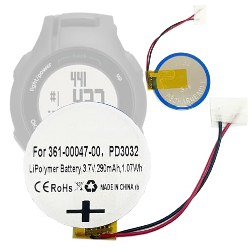 Aousavo 361 00047 00 361 00064 00 batería de repuesto compatible con Gar min Approach S1, S3, S4, Forerunner 110, 210, 210W, S1, S1W batteria 361 00047 00