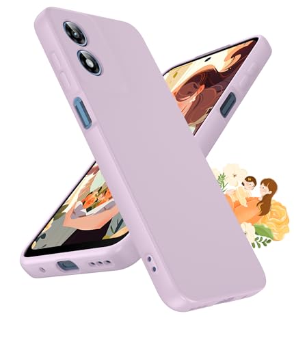 LeYi Funda para Moto G Play 4G 2024: Motorola G Play 4G 2024 con silicona líquida suave, a prueba de golpes, delgada y antiarañazos para Moto G Play 4G 2024, morado