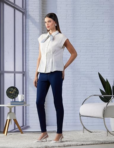 Image of Marks & Spencer Womens Light Wash High Rise Skinny Fit Jegging