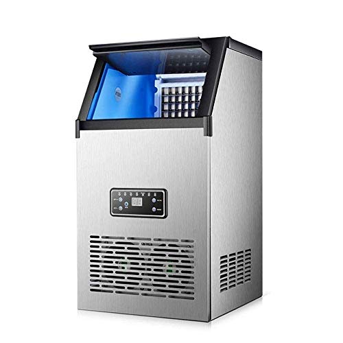 YWAWJ 2 in 1 Aufsatz- Eismaschine, Gewerbe Große automatischen EIS-Würfel, die Maschine produziert 132 lbs EIS in 24…