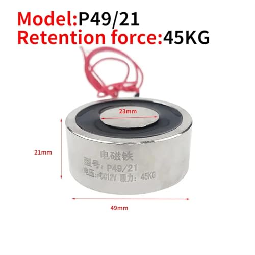 Imán electromagnético de solenoide para levantamiento UCHAOCHE modelo UCHAOCHE 12V 24VDC 55Kg/550N fuerza de sujeción 1 pieza miniatura 2