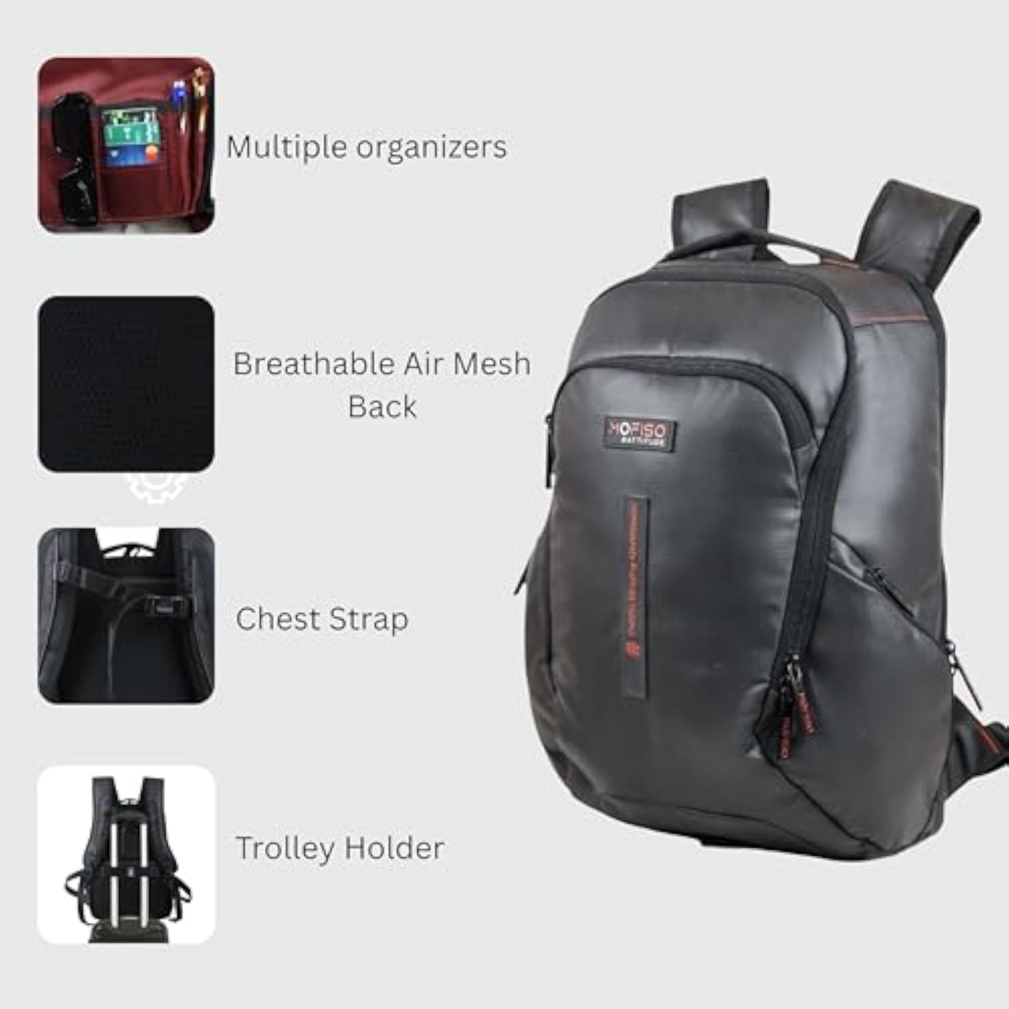 Black Executive Corporate Laptop Backpack