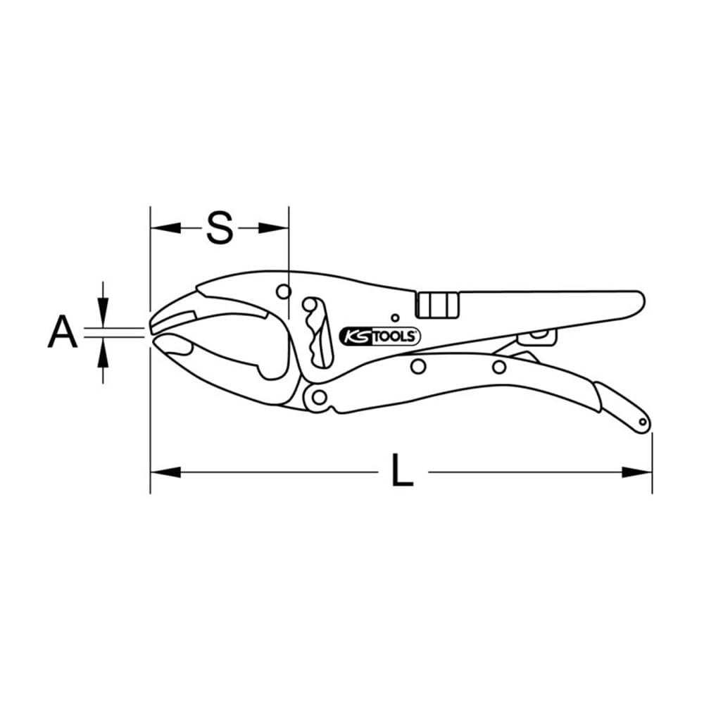 Kstools Pince étau 10 Pro 8 KS TOOLS - L.250 mm – 115.1037