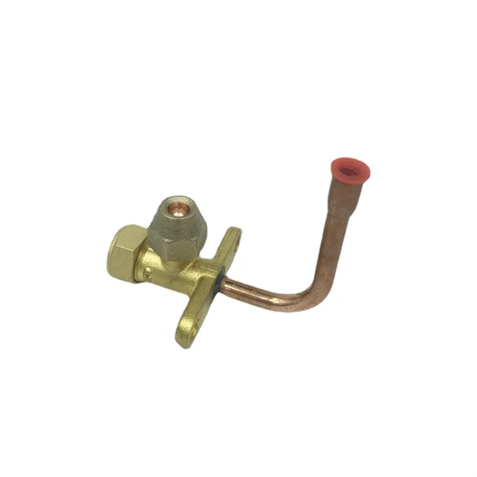 Codo recto de 90 grados, ajuste de 1/4", 3/8", 1/2", 5/8", 3/4", 7/8" de diámetro exterior, tubo de cobre, tope en ángulo de 3 vías, accesorio de válvula de 3 vías for aire acondicionado(Straight,3/8"